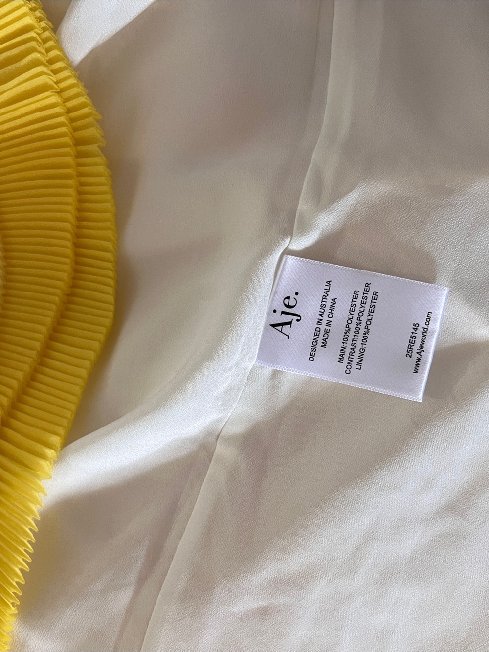 AJE REFLECTION OMBRE GOWN IN IVORY/ACACIA YELLOW, US6, AU10 - Picture 9 of 15